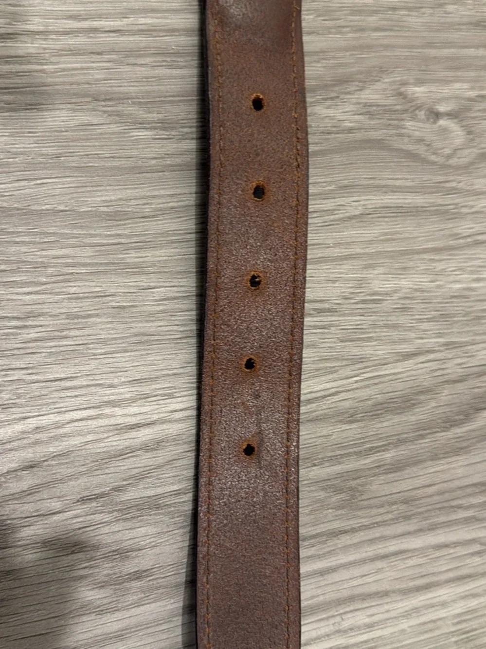 Vineyard Vines Navy Woven Belt with Brown Leather & Gold Buckle